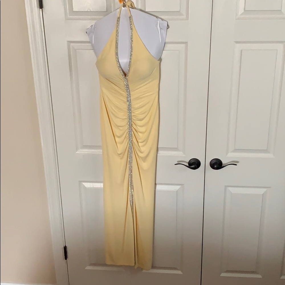 Yellow rhinestone gown